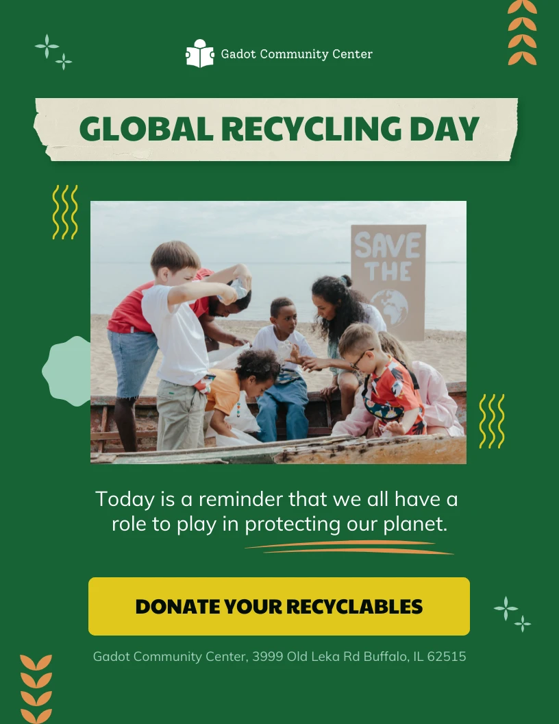 Global Recycling Day Poster Venngage