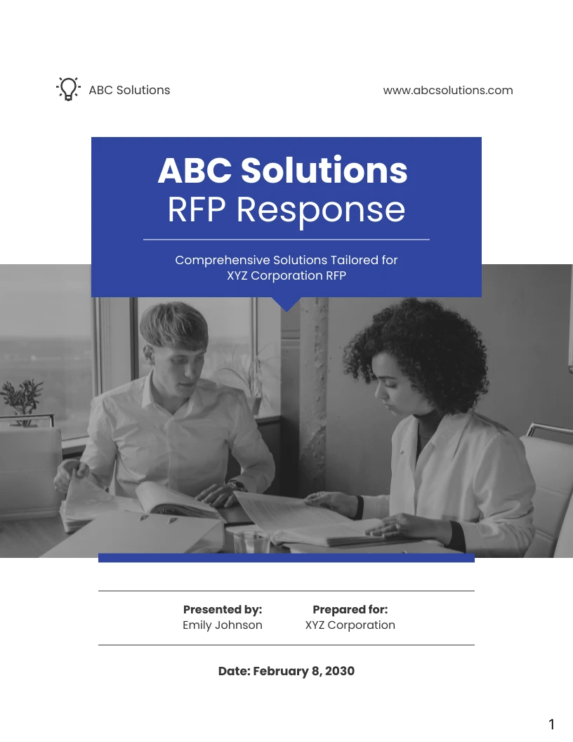 Modern Request for Proposal (RFP) Response Template - Venngage