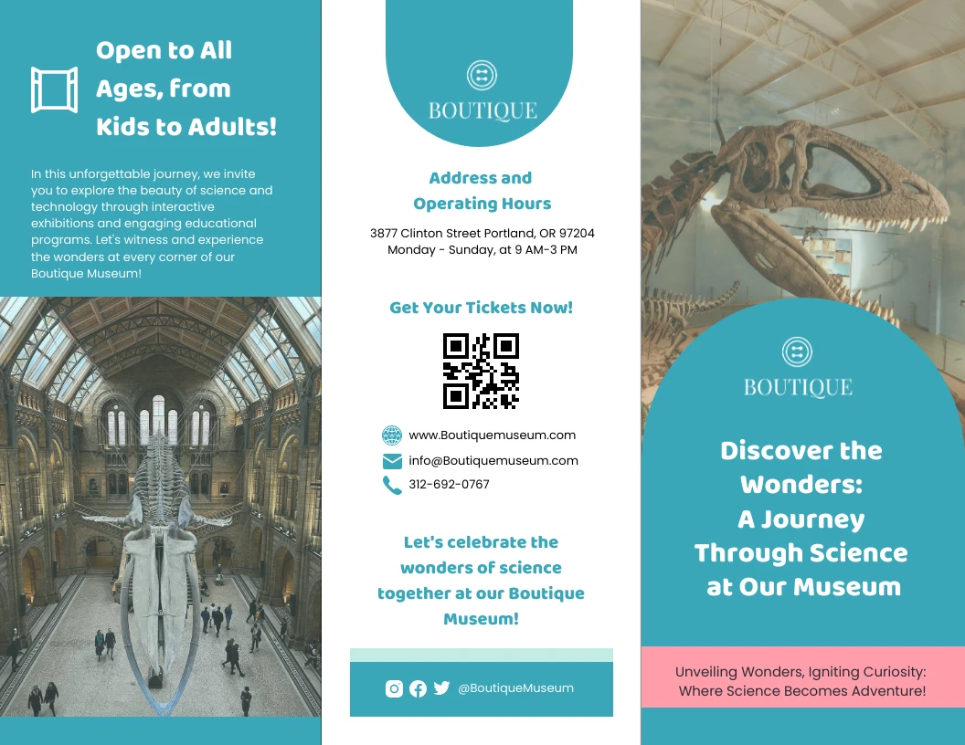 Folleto del Museo de Ciencias Venngage