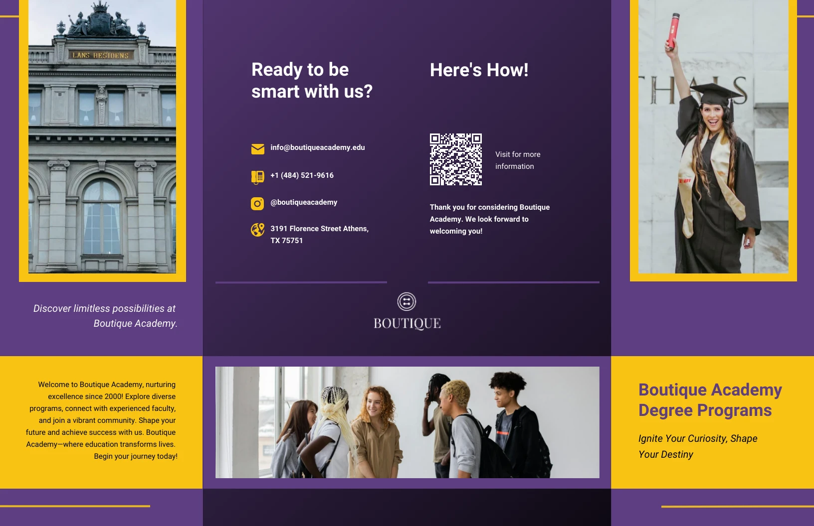 University Degree Programs Gate-Fold Brochure - Venngage