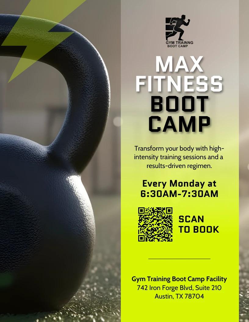 Boot Camp Flyer Template - Venngage