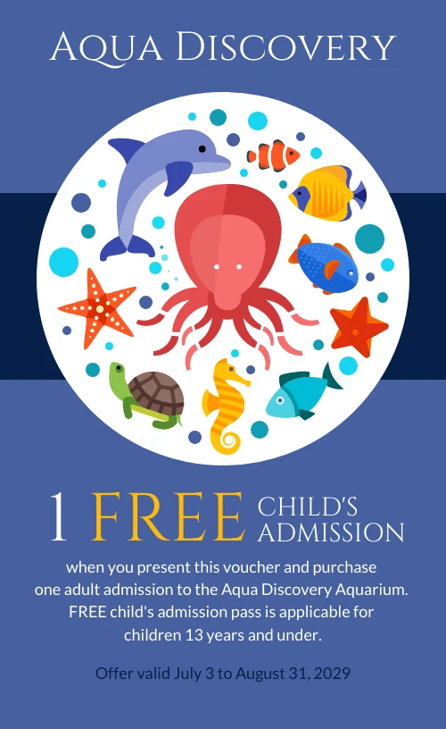 Aquarium Free Voucher Coupon Venngage