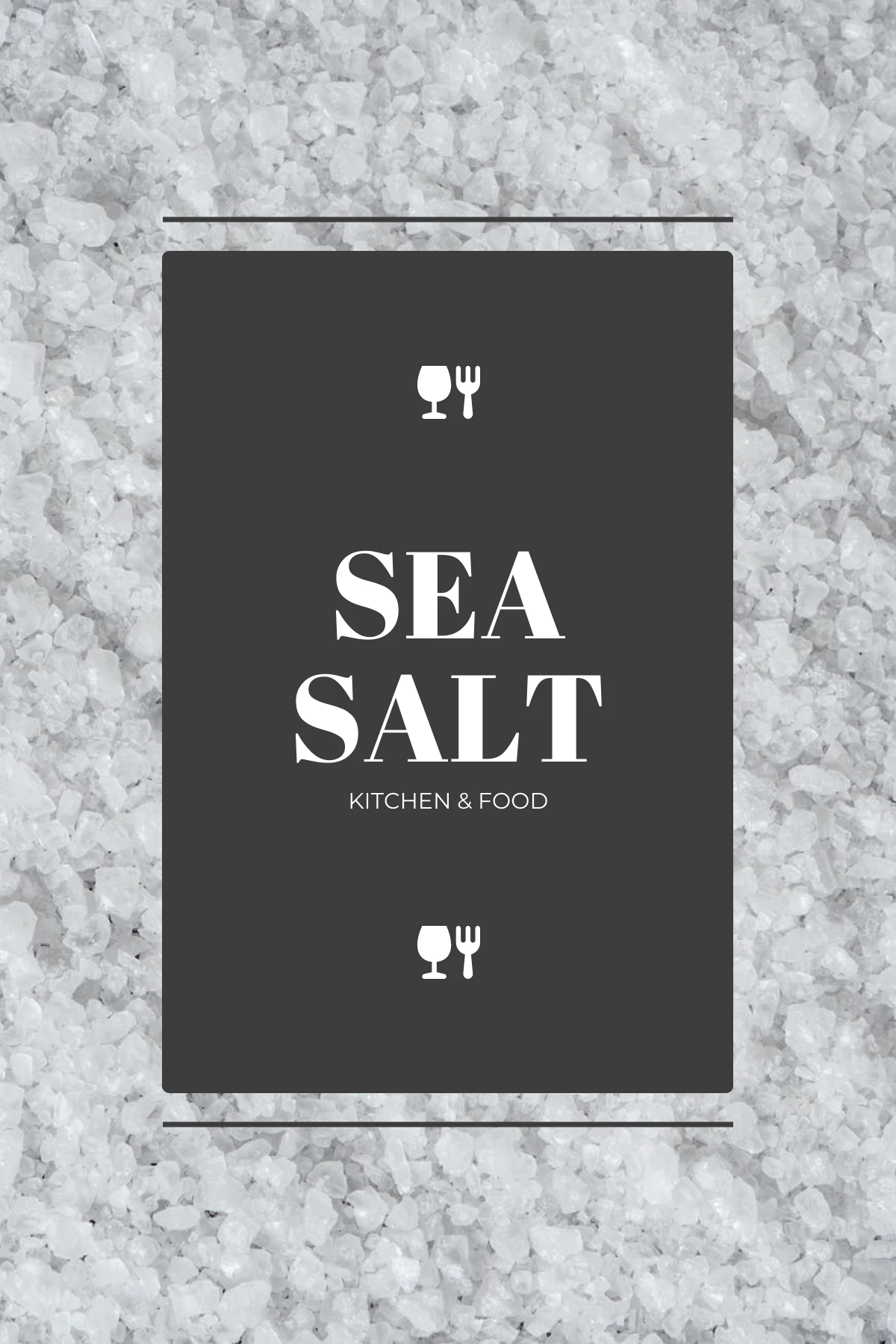 Grey Simple Photo Sea Salt Kitchen Label Venngage