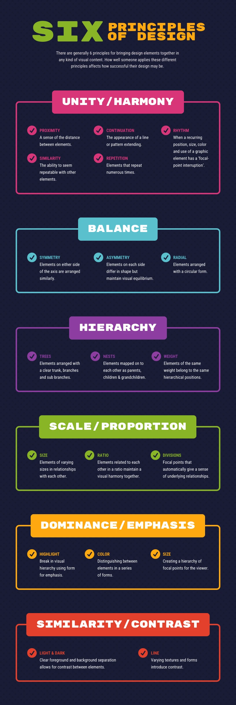Six Principles of Design Infographic Template - Venngage