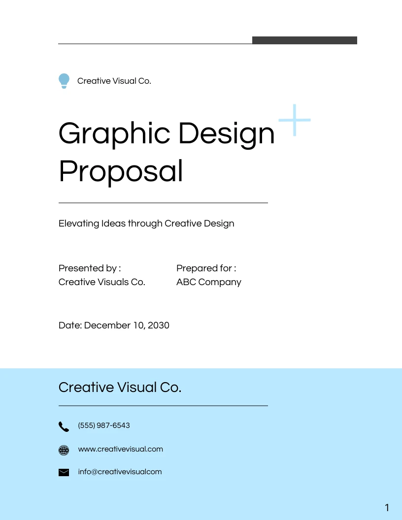 Minimalist Graphic Design Proposal Template - Venngage
