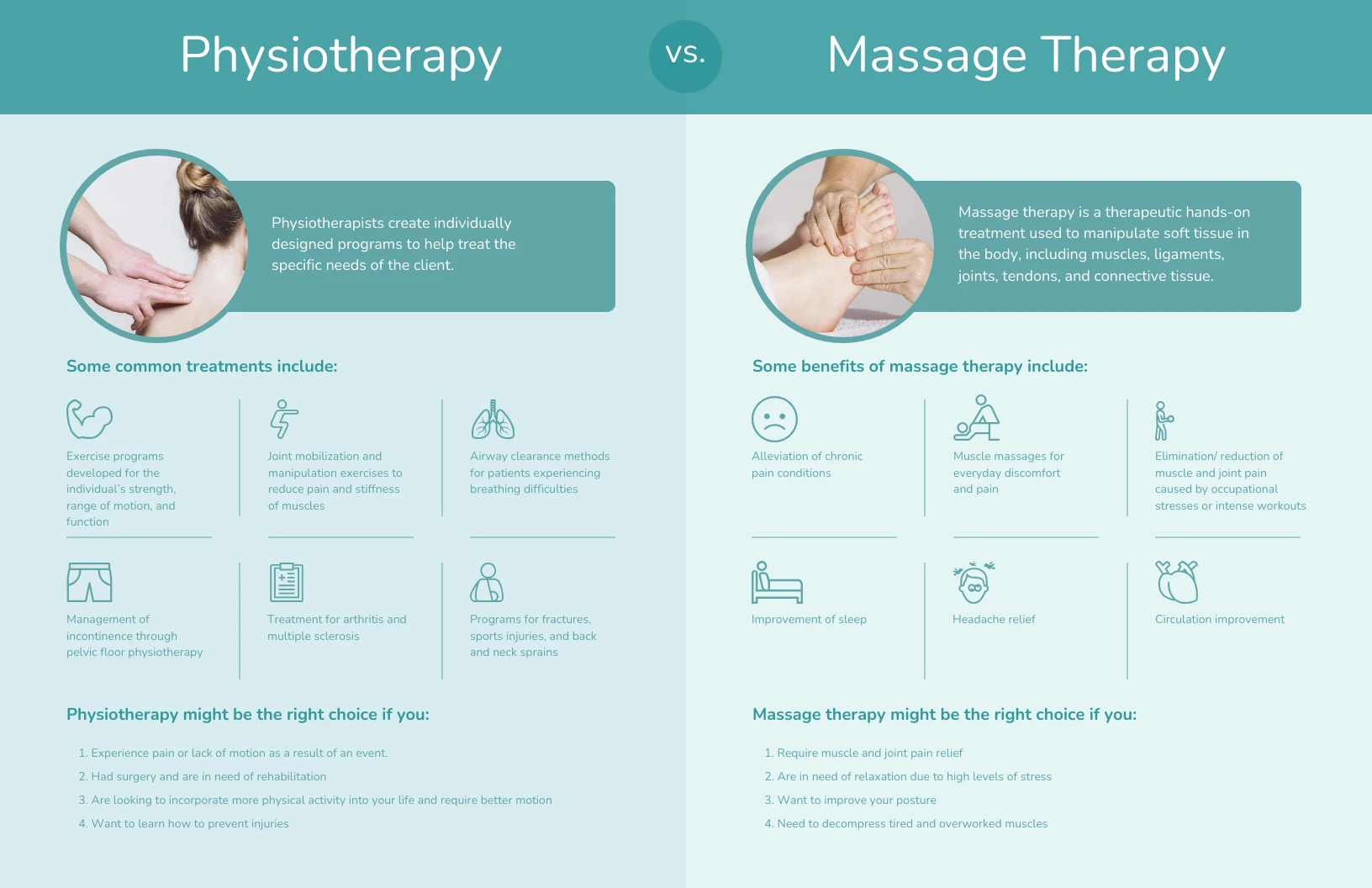 Physiotherapy vs Physical Therapy Comparison Infographic Template