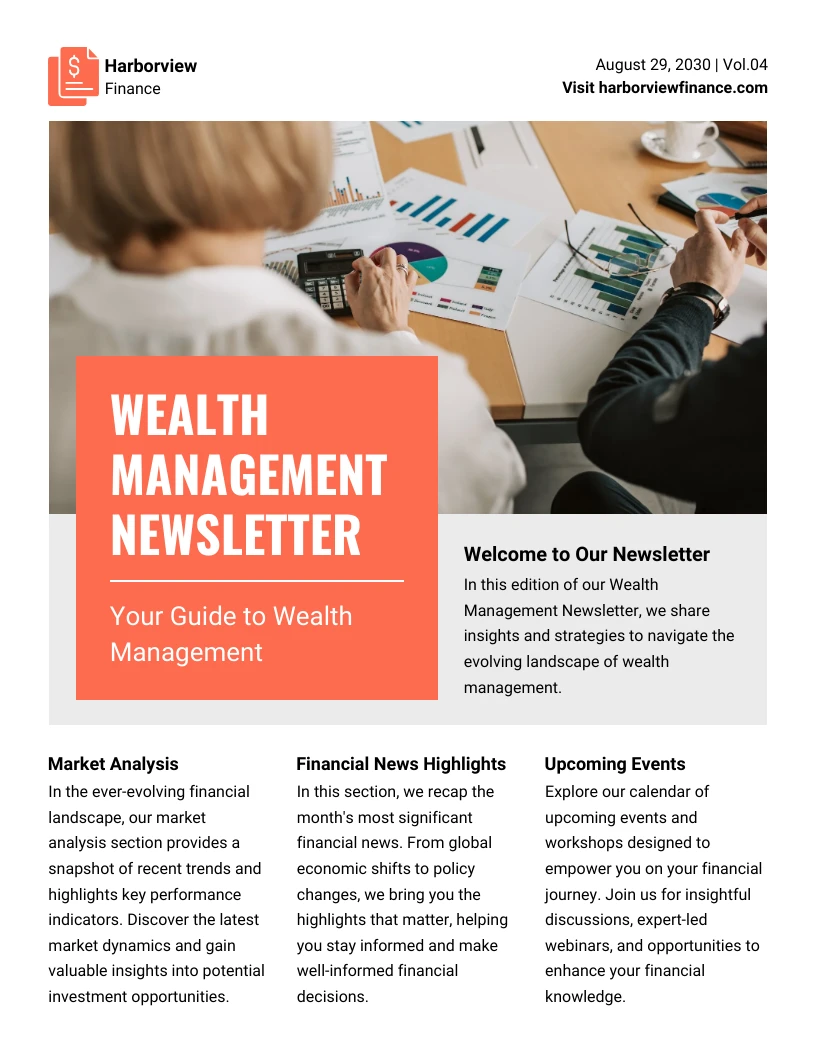 Wealth Management Newsletter - Venngage