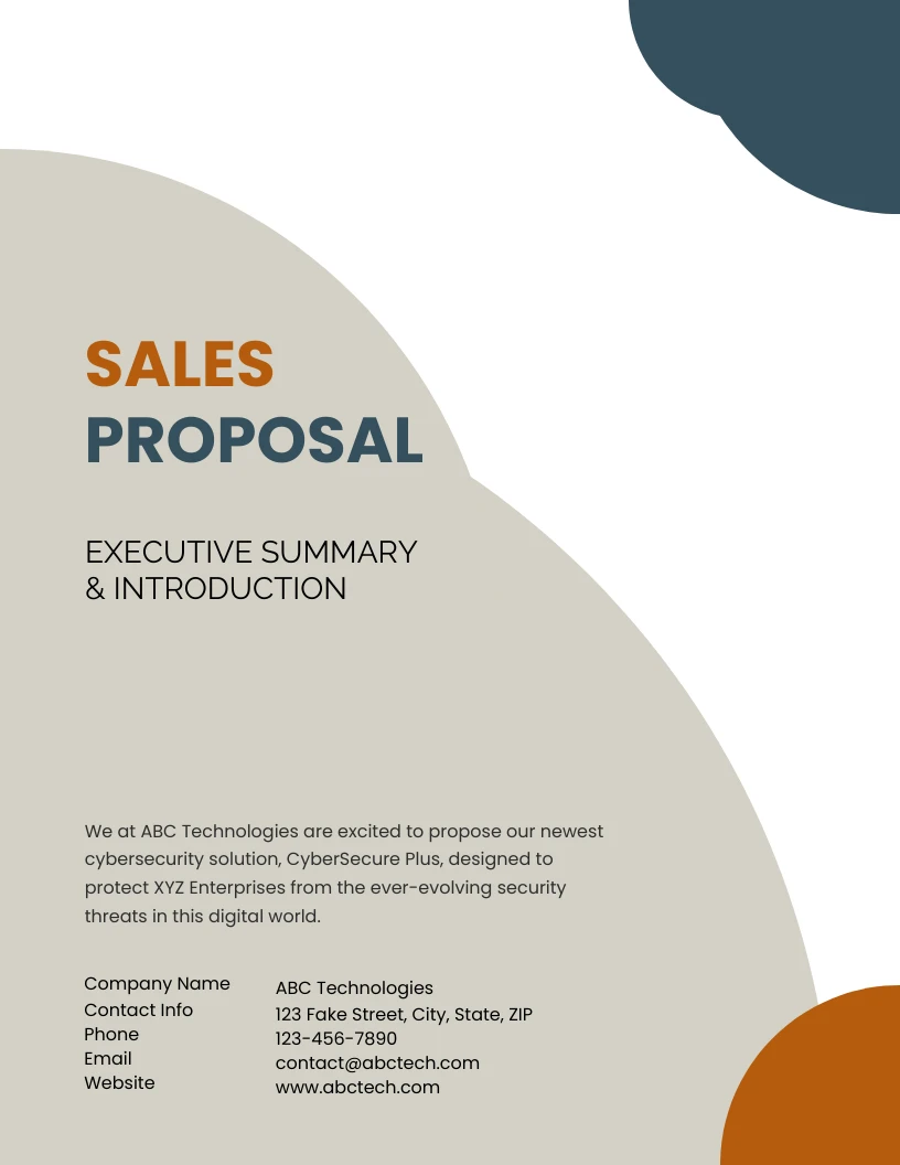 Business Proposal Template Word - Venngage