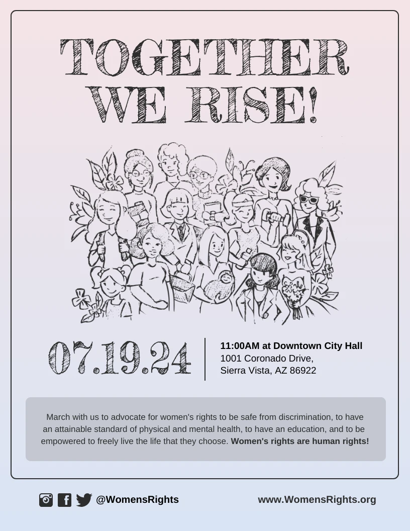 Womens Rights March Poster Venngage 3354