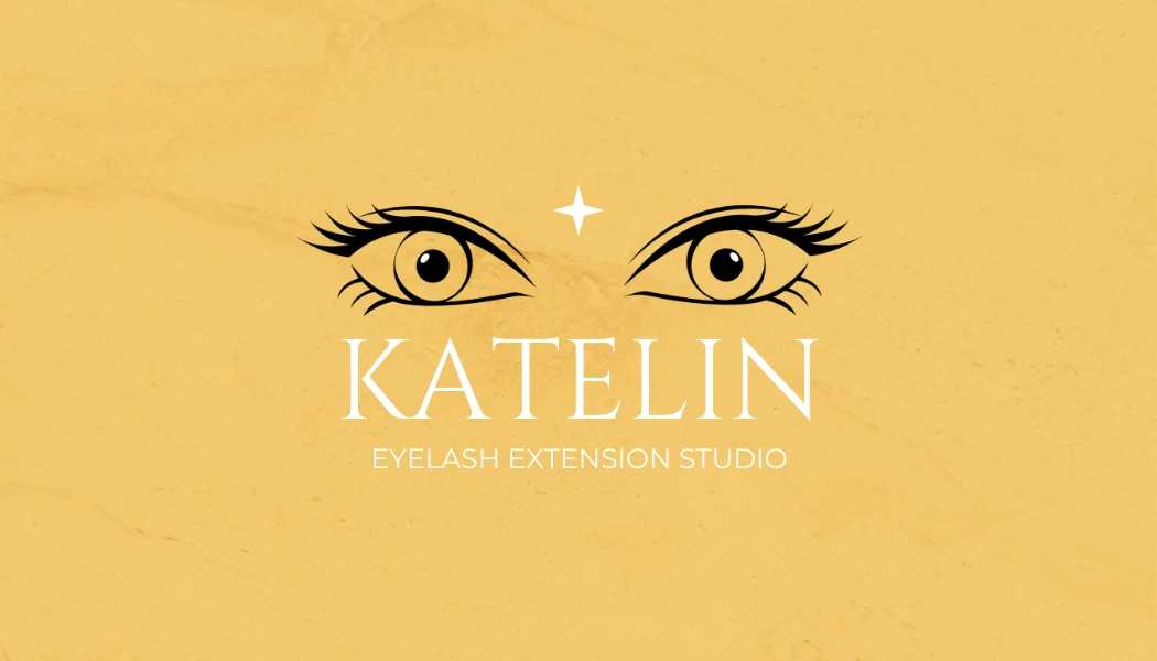Yellow Simple Texture Lash Business Card - Venngage
