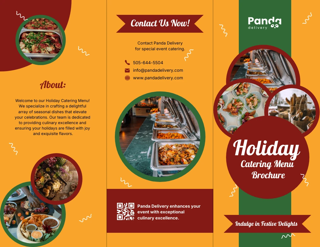 Holiday Catering Menu Brochure Template Venngage Holiday Catering Menu Brochure Template Venngage