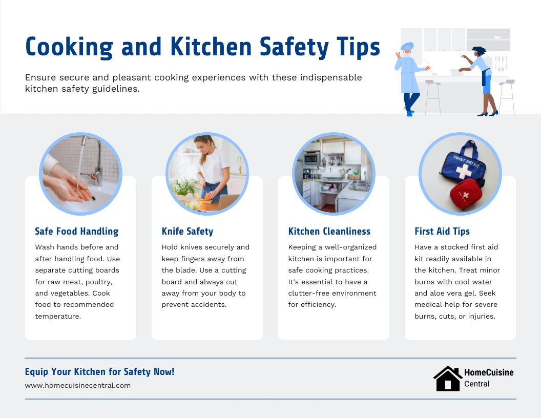 Kitchen Safety Tips : Cooking Infographic - Venngage