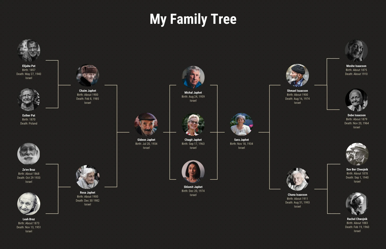 Editable Family Tree Chart - Venngage