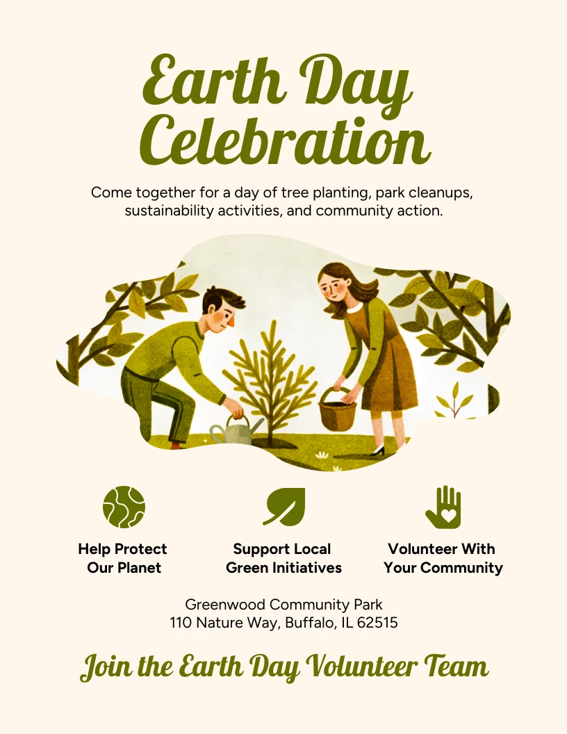 Earth Day Flyer Template - Venngage
