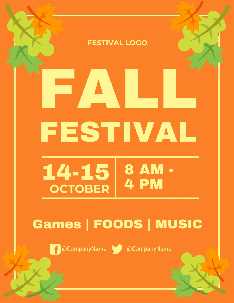 Modern Fall Festival Flyer Template - Venngage