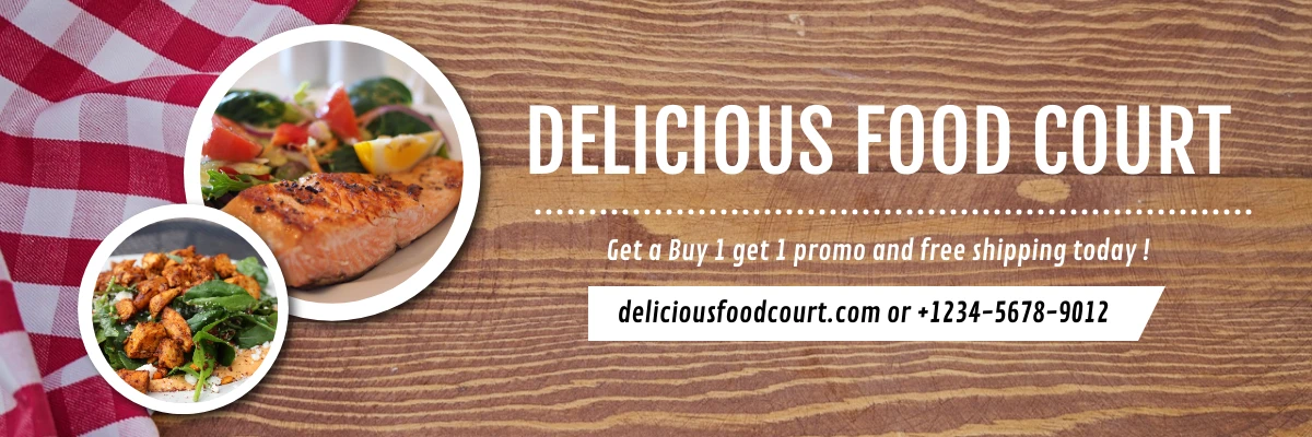 Brown Classic Simple Food Banner - Venngage