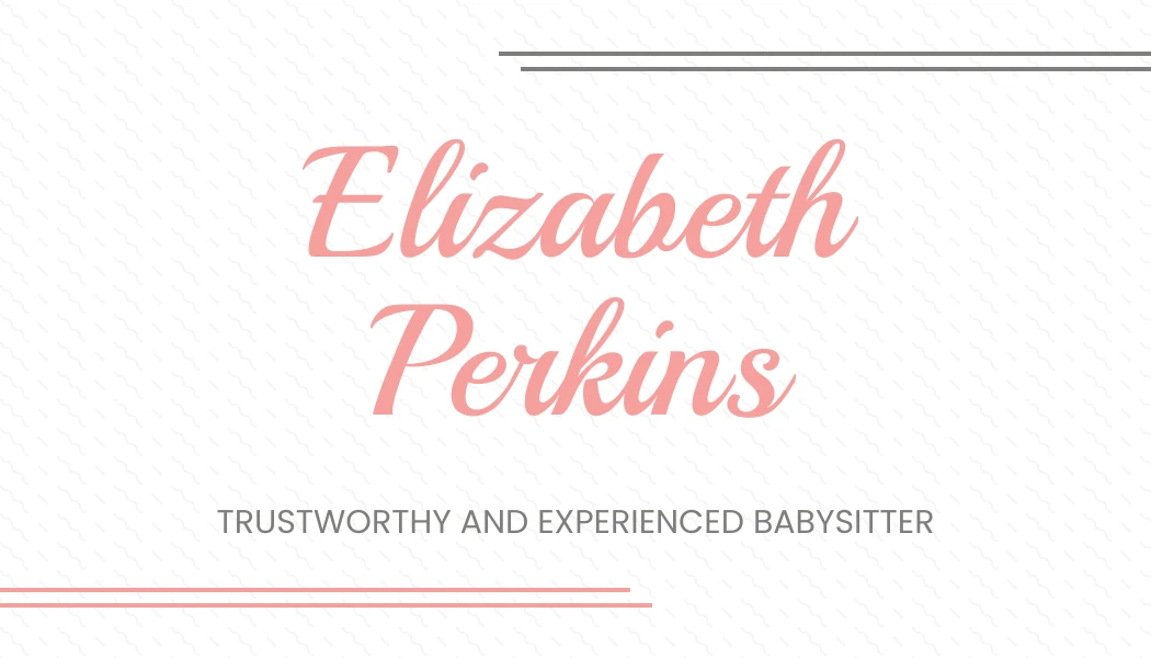 Babysitting business card templates