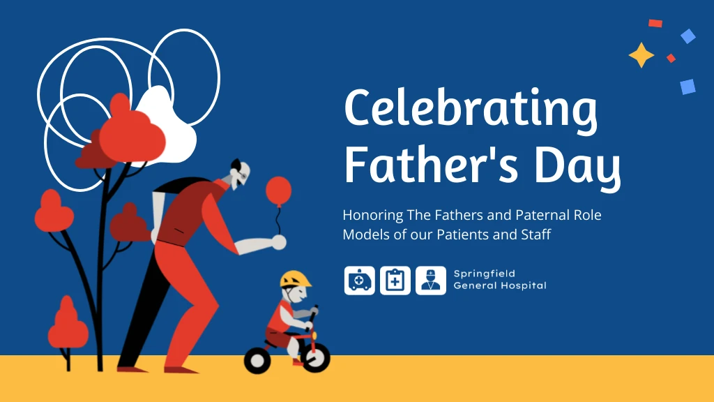Simple Illustration Father's Day Presentation Template - Venngage