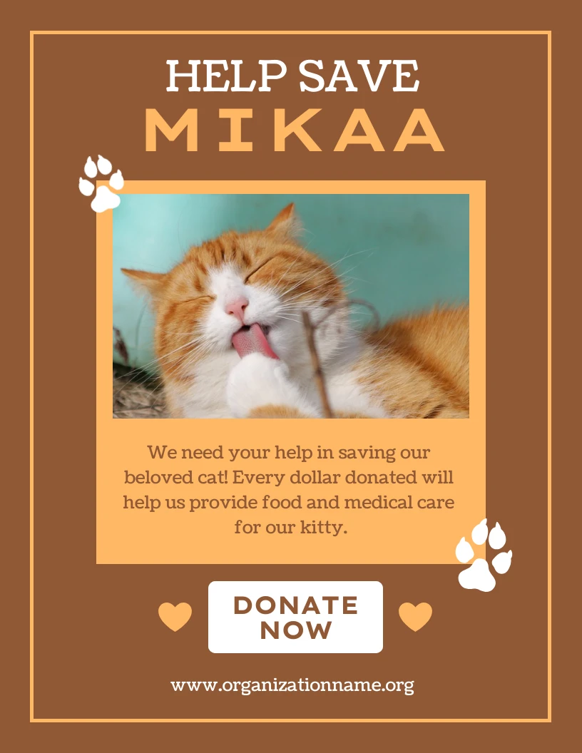 Help Save Donation Flyer Template - Venngage