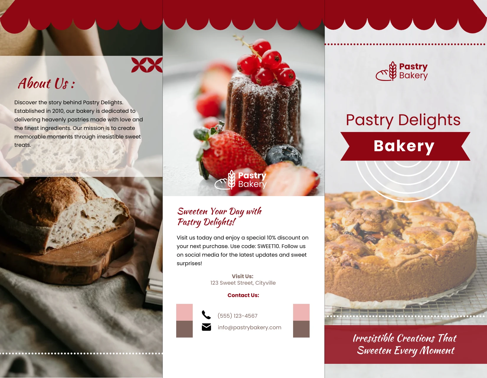 Premium Vector | Delicious cake bakery poster banner template flat design  for social media