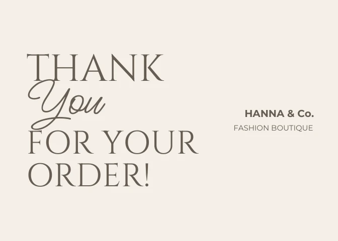 Beige Modern Fashion Business Thankyou Postcard - Venngage