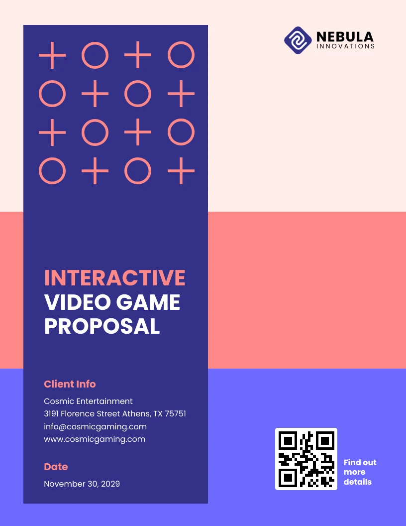 Interactive Video Game Proposal Template Venngage