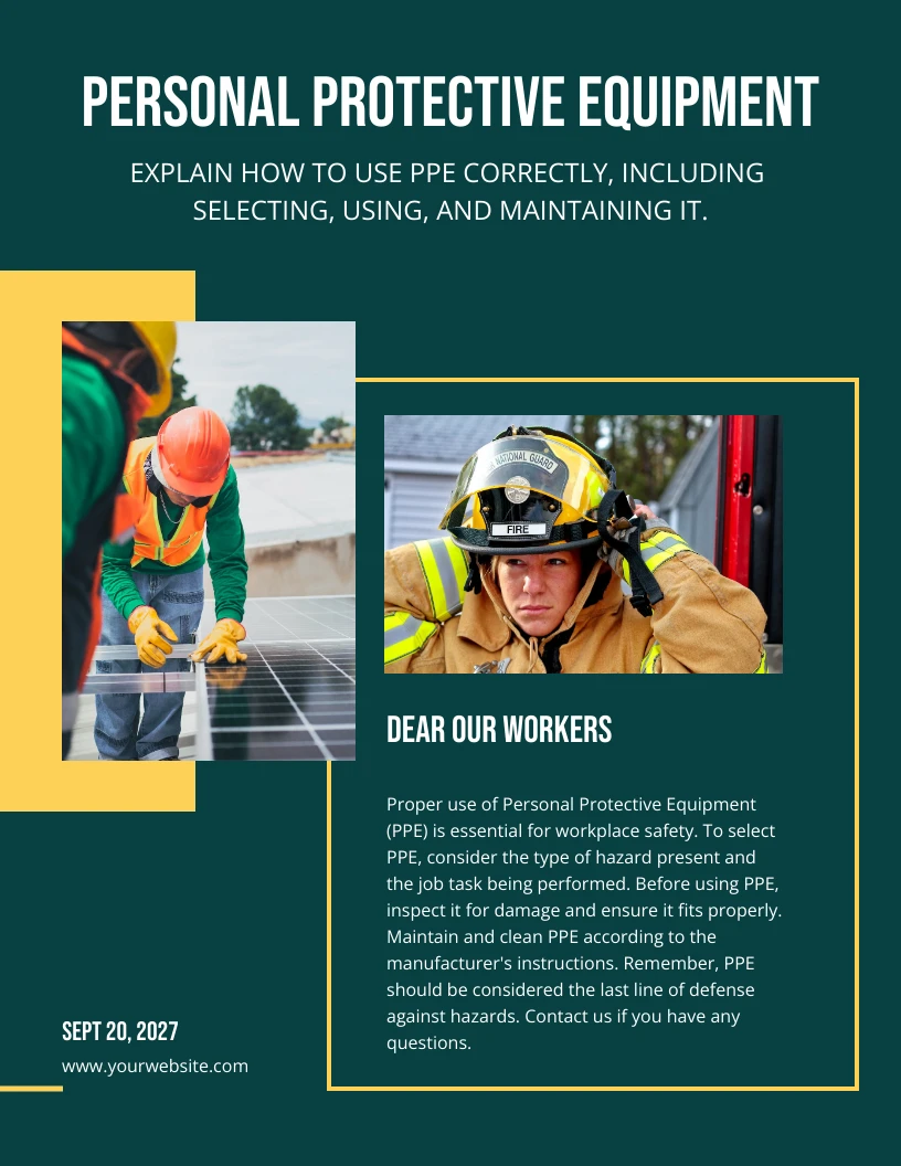 Personal Protective Equipment Newsletter Template - Venngage