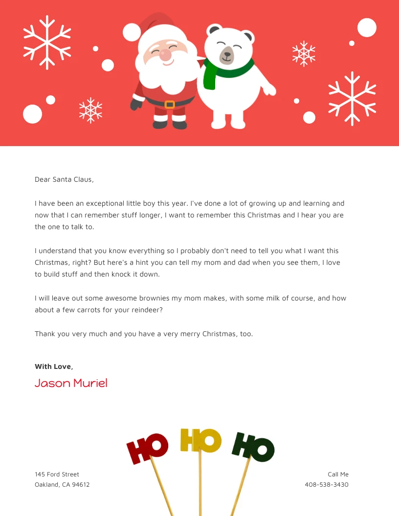 Red Santa Claus Letterhead - Venngage