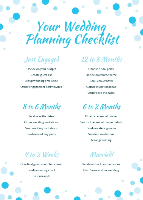 Light Elegant Wedding Checklist - Venngage