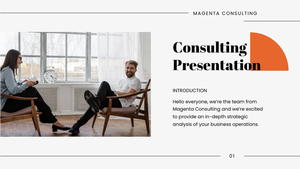 Simple Consulting Presentation Template - Venngage