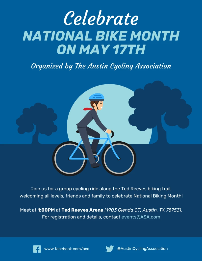 National Bike Ride Event Flyer Template Venngage