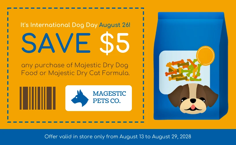 Online dog food coupons sale