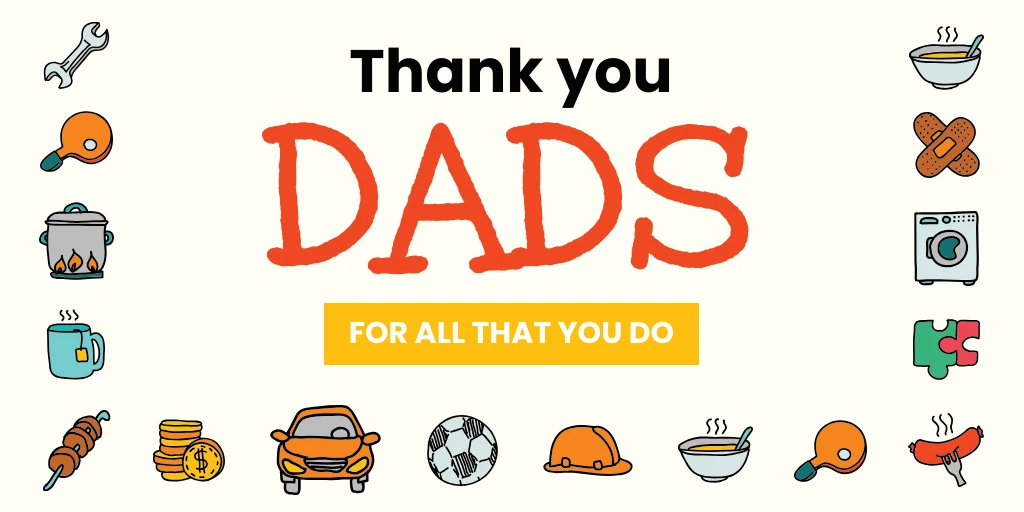 Thank You Father's Day Twitter Post - Venngage