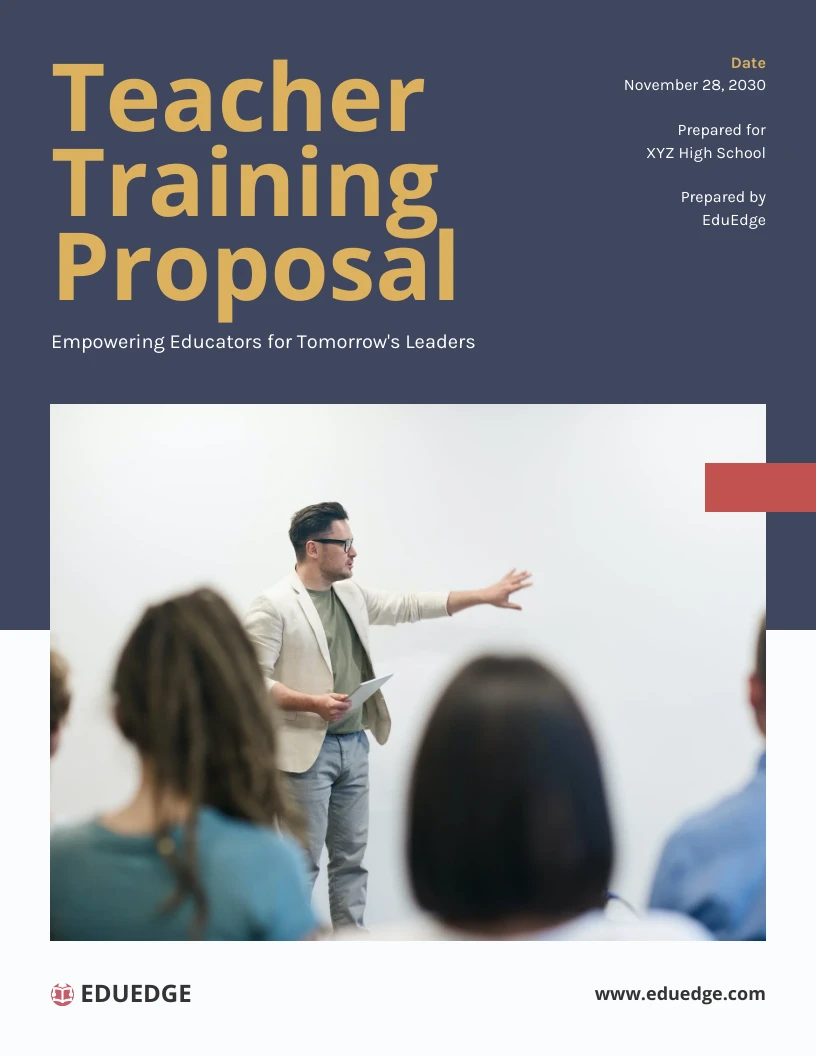Teacher Training Proposal Template - Venngage