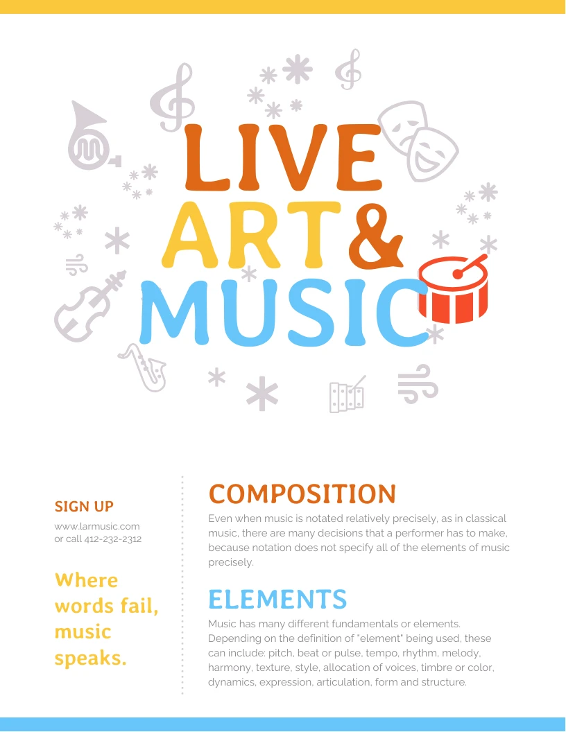 Arts & Music Poster - Venngage