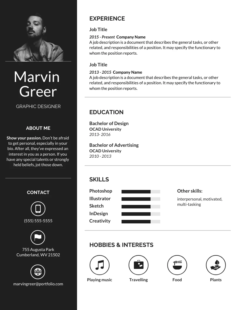 Modern Graphic Design Hobby Resume - 92df5780 D2ee 4681 9c31 C8dae229e320.webp