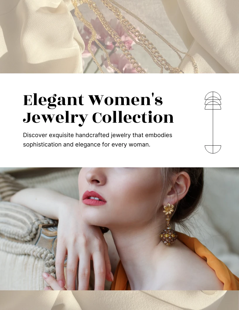Women's Jewelry Collection Catalog Template - Venngage
