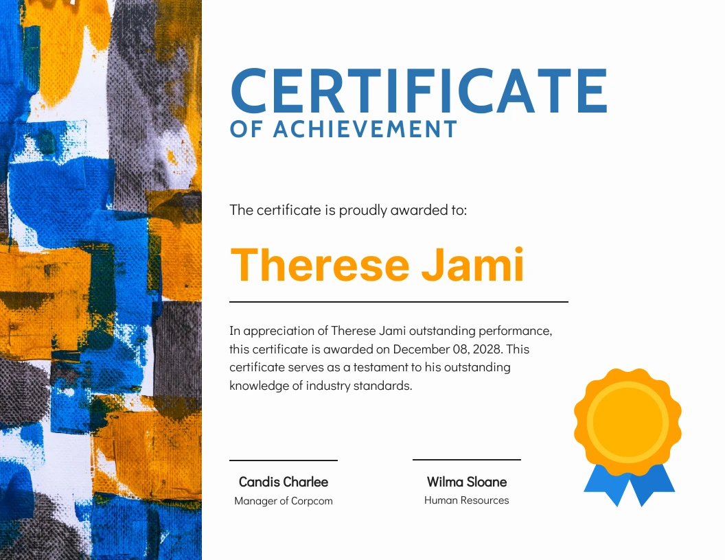 White Minimalist Achievement Certificate Template - Venngage