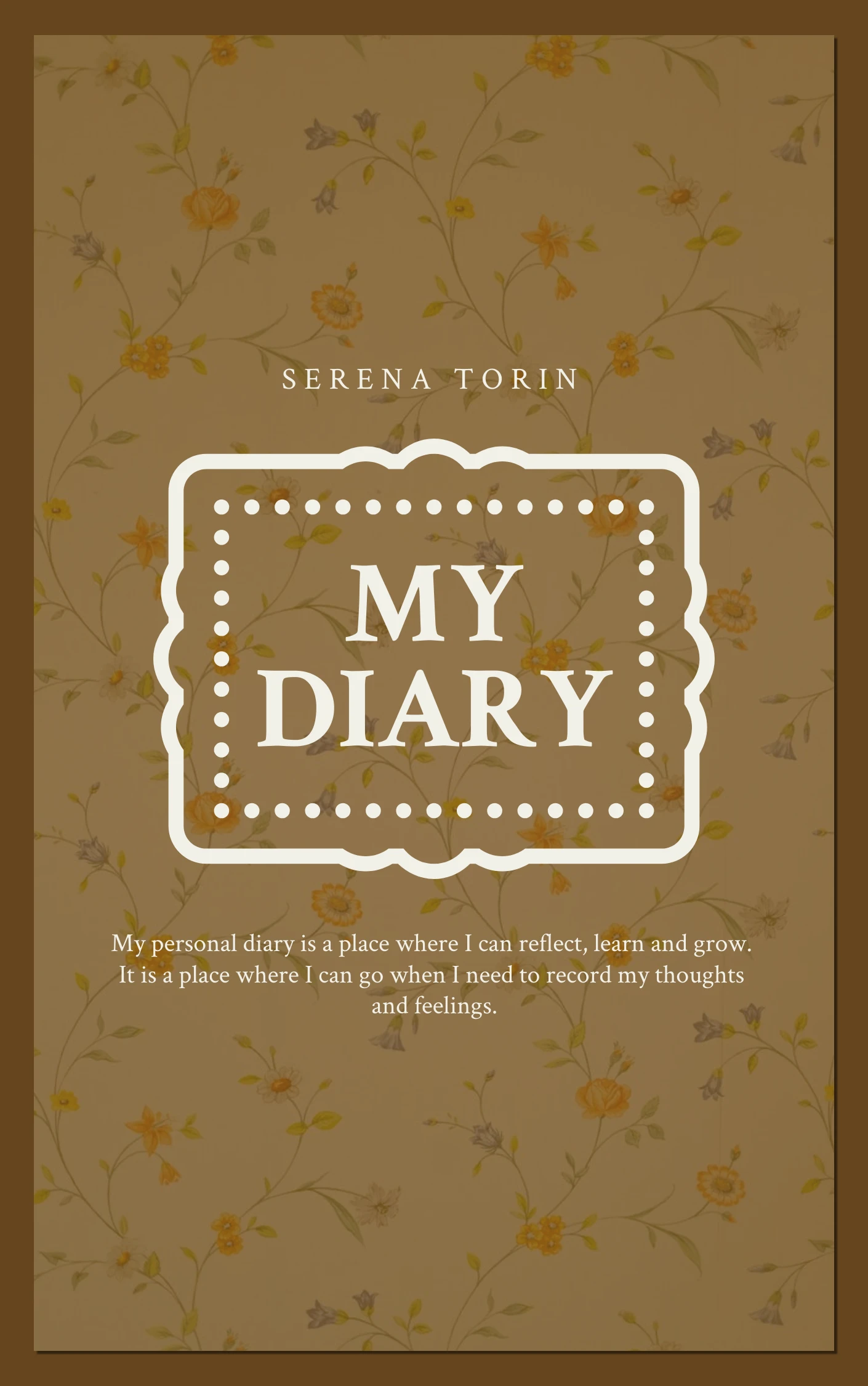 personal diary cover design