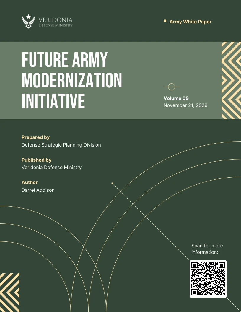 Army White Paper Format Template - Venngage