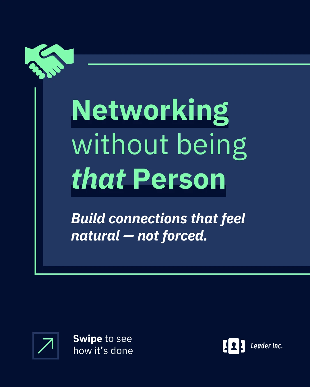 Art of Networking Social Media Carousel Post - Venngage
