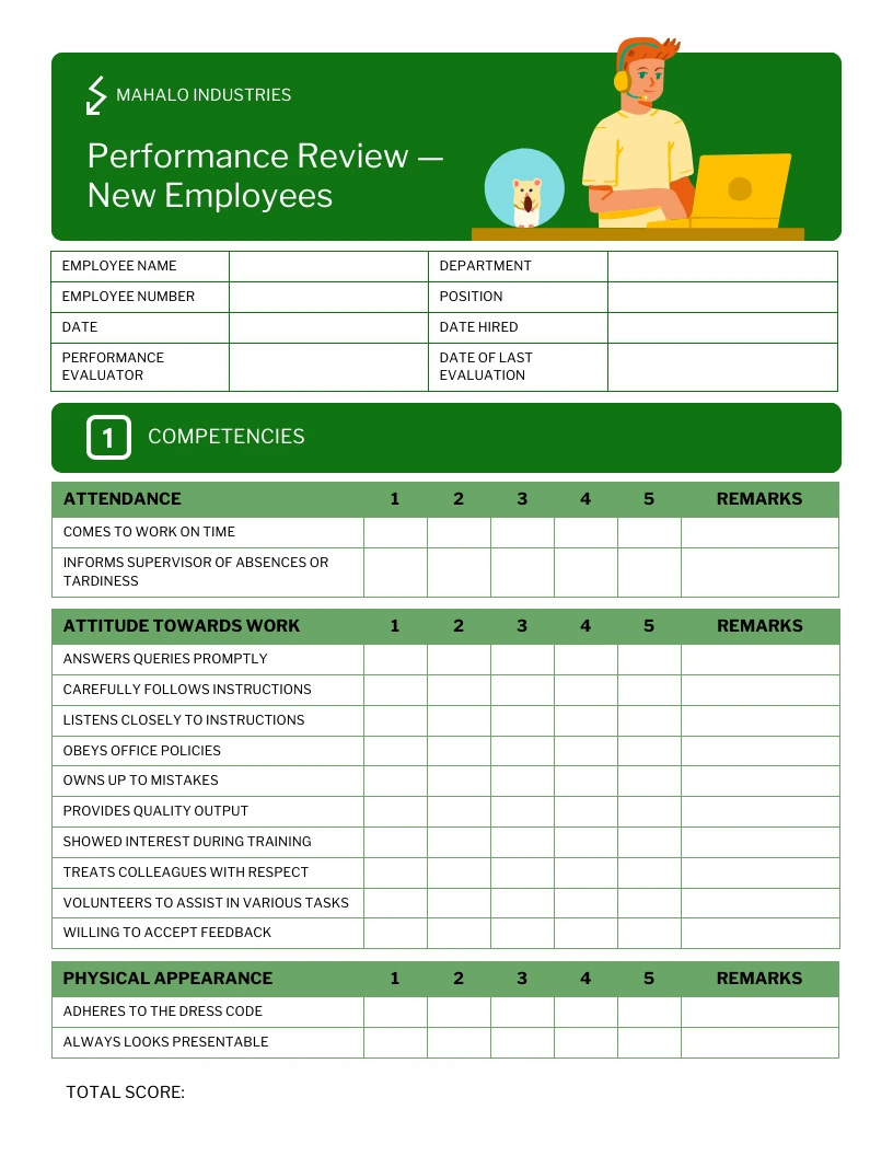 Job Performance Review Examples Template - Venngage