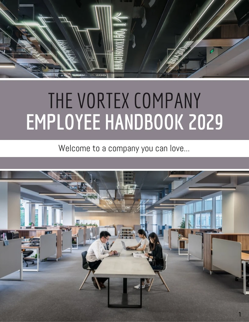 Simple Agency Employee Handbook Template Venngage
