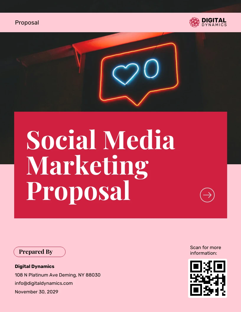 Dynamic and Compelling Social Media Marketing Proposal Template - Venngage