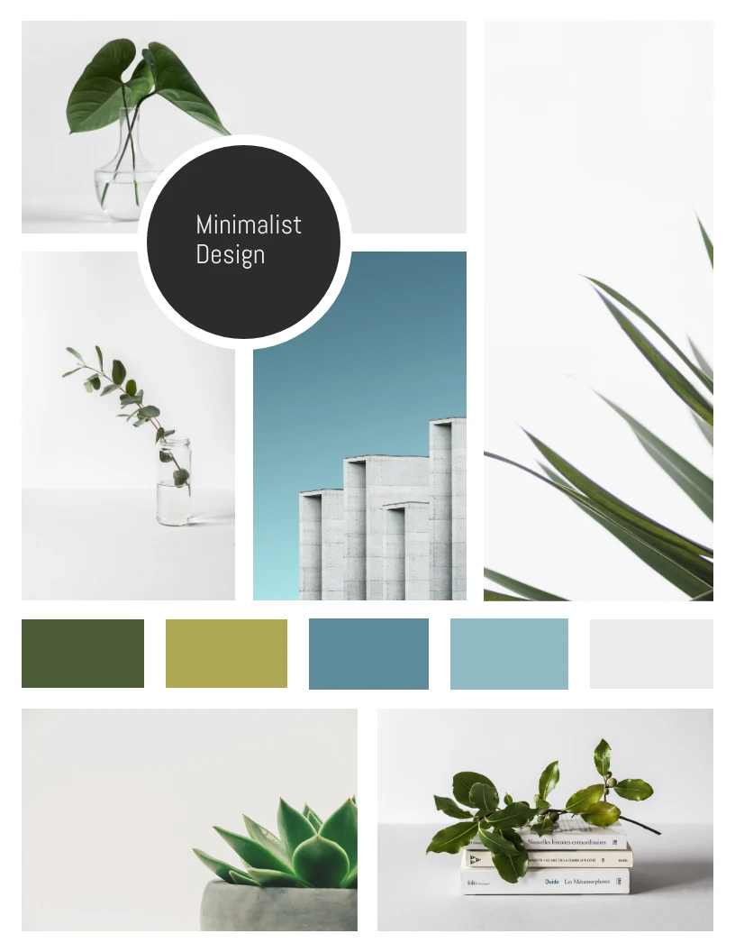 Minimalist Design Mood Board Venngage