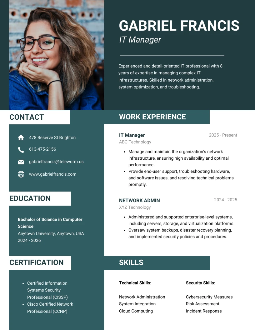 Simple Green Tech Resume - Venngage