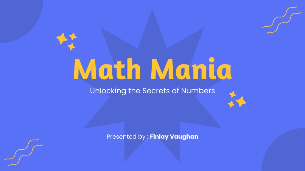 Math Mania Conclusion Presentation Template Venngage