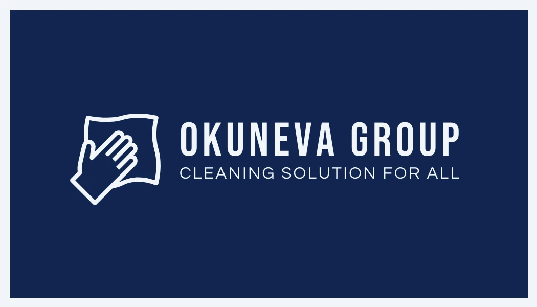 Navy And White Modern Cleaning Solution Business Card Venngage