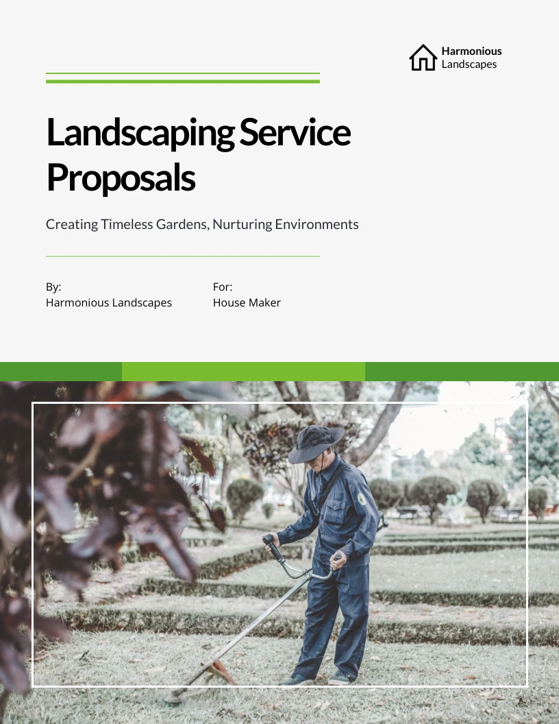 Landscaping Service Proposal Template - Venngage