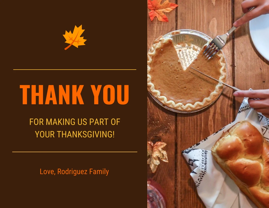 Appreciation Thanksgiving Card Venngage